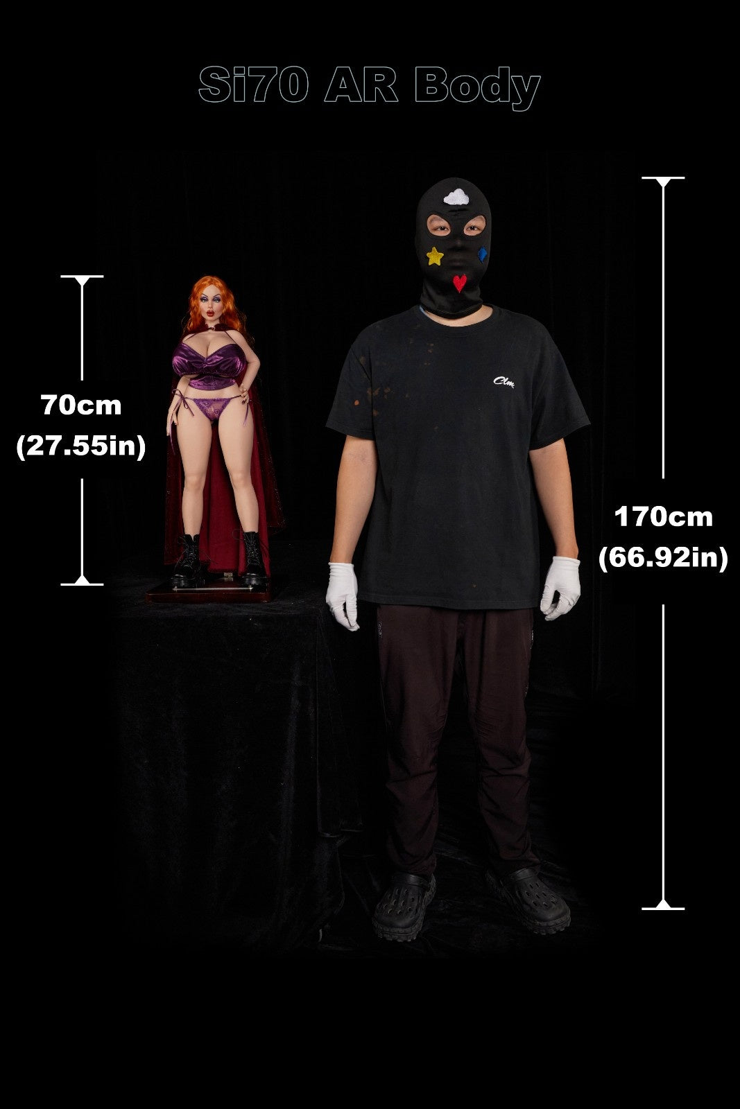 70cm (2ft4") Full Silicone Mini Sex Doll – AR