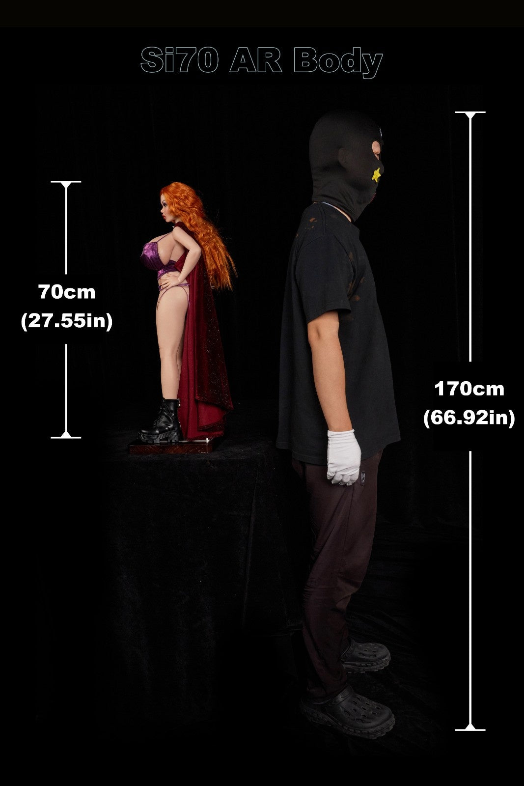 70cm (2ft4") Full Silicone Mini Sex Doll – AR