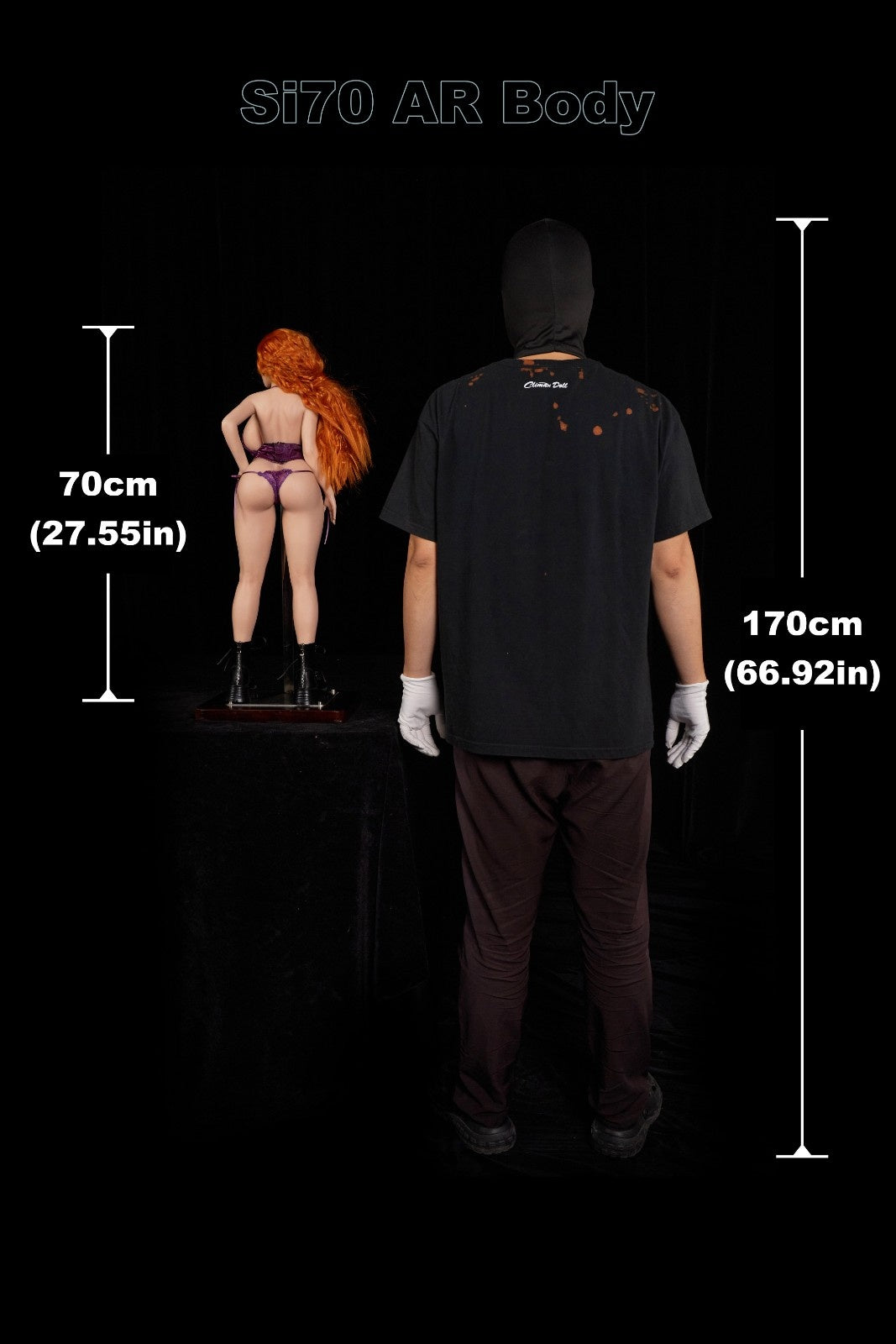 70cm (2ft4") Full Silicone Mini Sex Doll – AR