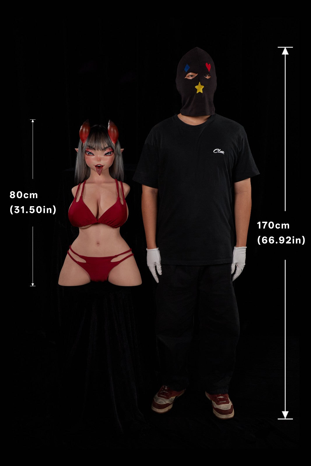 80cm (31.5") Demon Silicone Sex Doll Torso - G-Cup – Meru ULW664