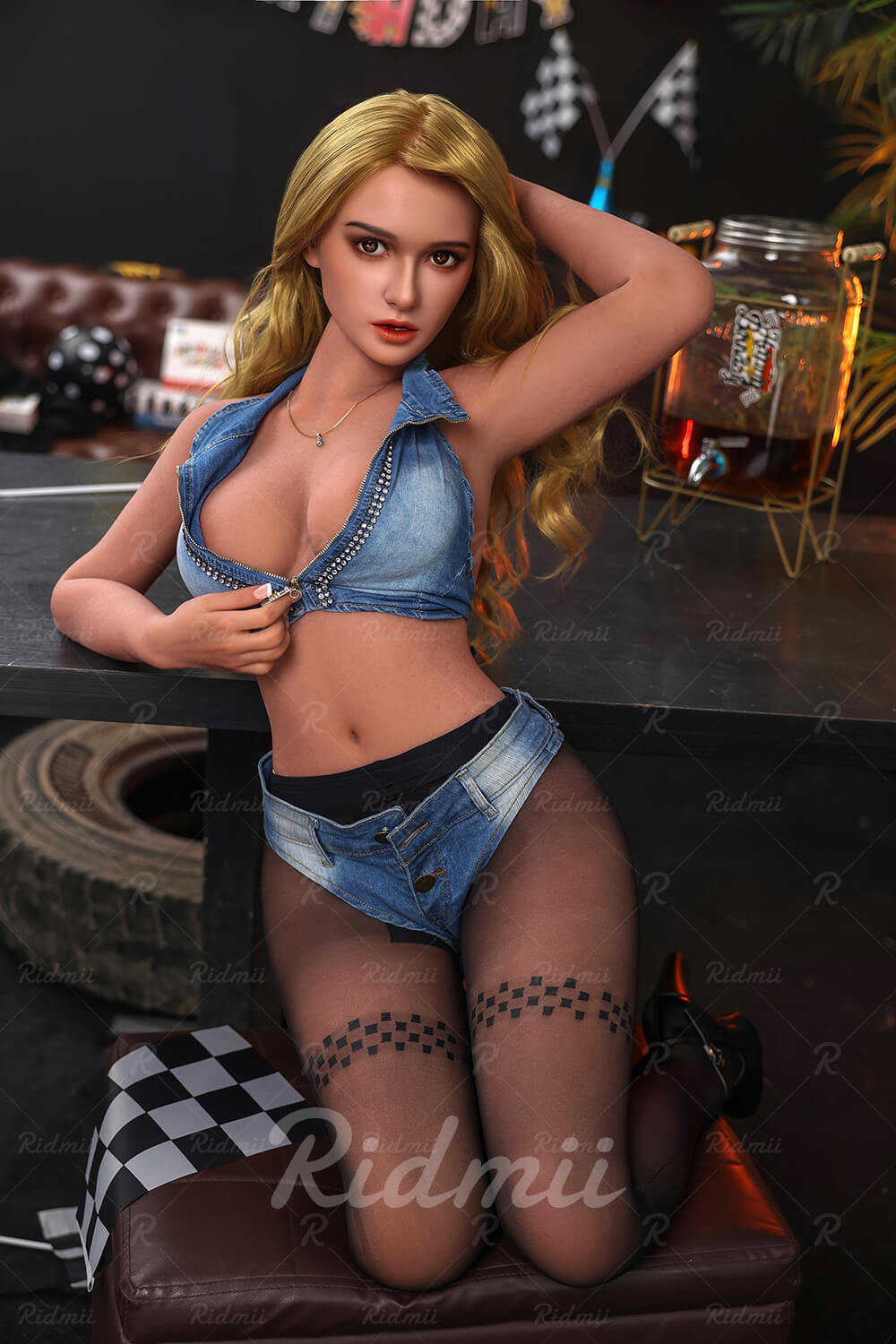 Ridmii 152cm (4ft9") Lifelike Silicone Head TPE Body Sex Love Doll - Tessa