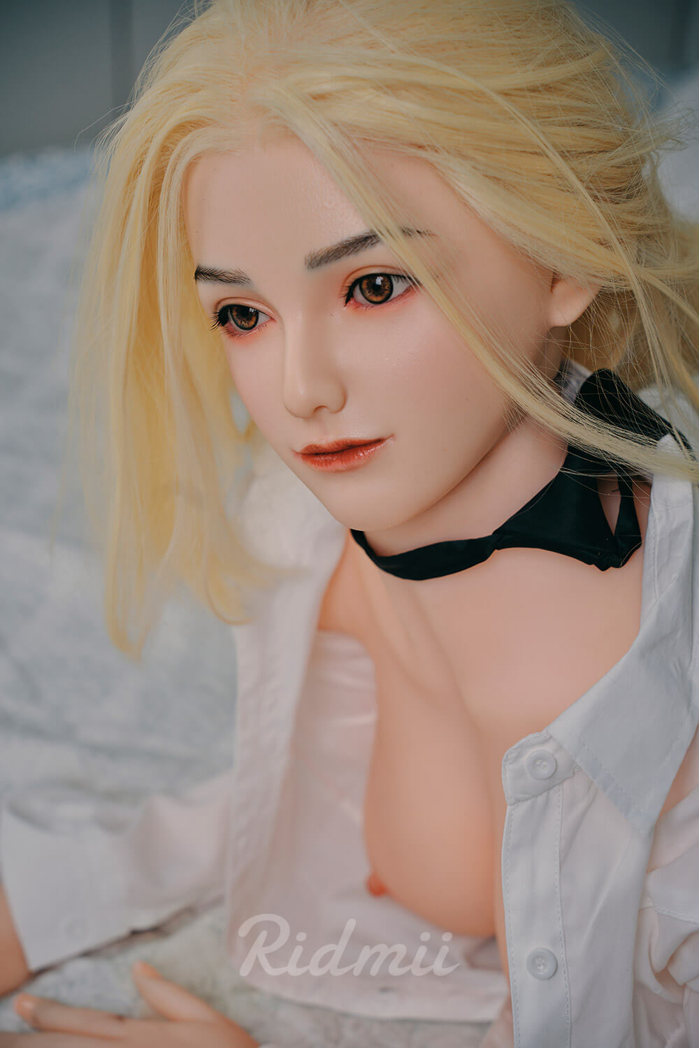 Ridmii 165cm (5ft4") Blonde Hybrid Silicone Head & TPE Body Love Sex Doll - Alma