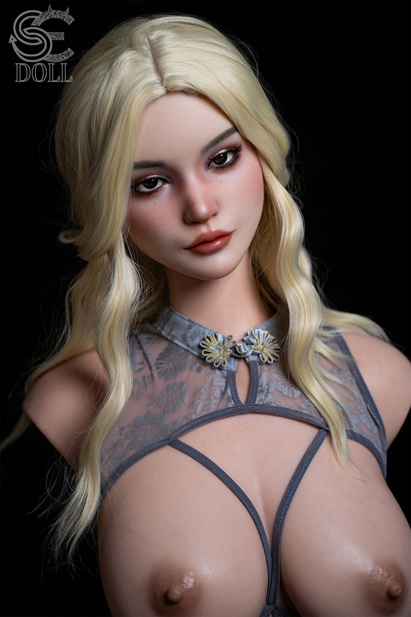 SE Dolls 114cm (3ft7”) Sexy Blonde Silicone Sex Torso- F-Cup - Isla Kane.A