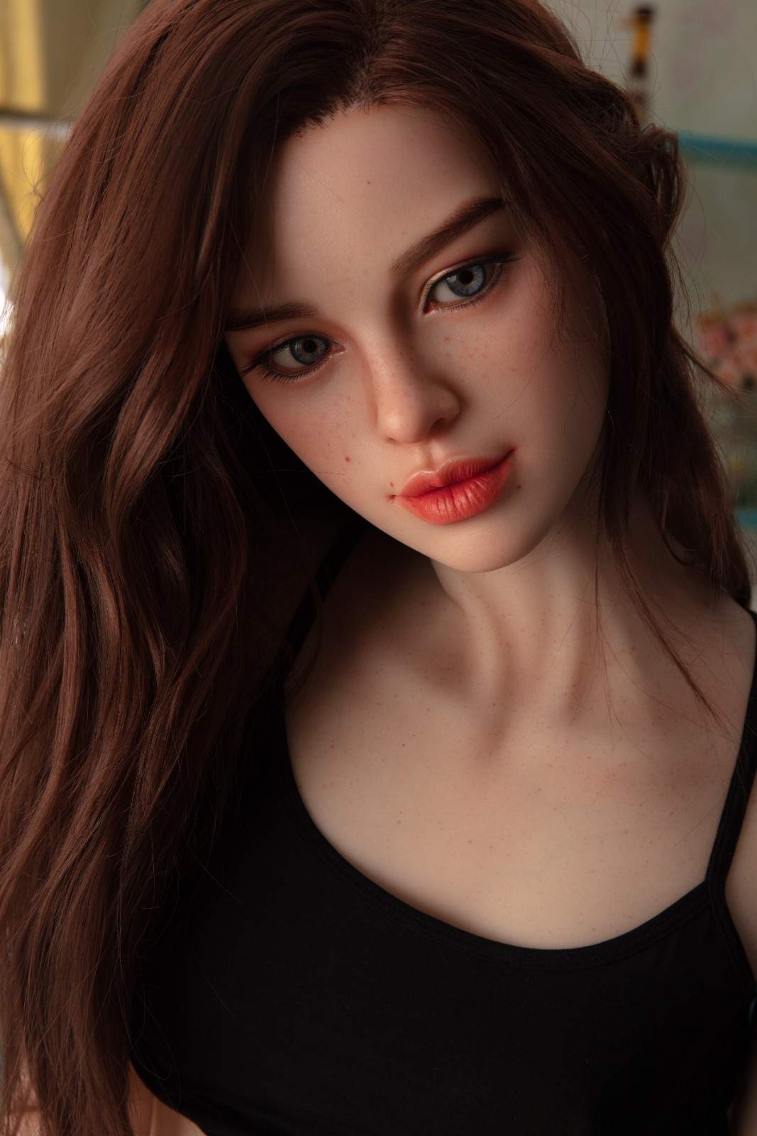 Starpery 171cm (5ft7') Fiery Red Head Big Lips Sexydoll - A-Cup - Heidi
